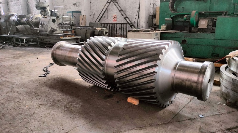 Ball mill equipment use left hand helical shaft gear pinion 