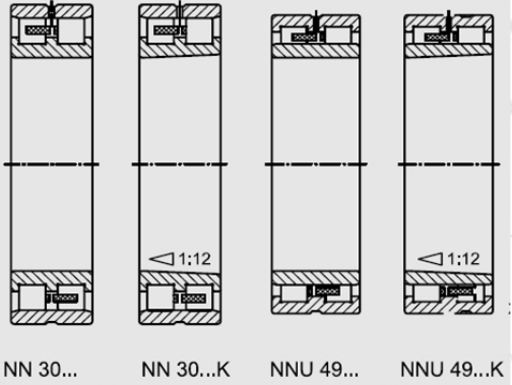 Double row precision tapered roller bearing structure
